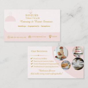 Carte de visite professionnelle pour traiteur