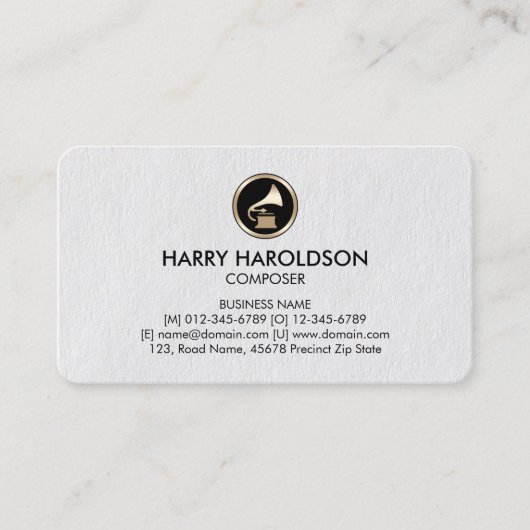 Carte de visite professionnelle premium compositeu (Devant)