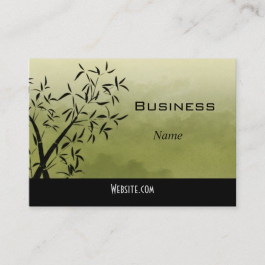 Carte de visite professionnelle profil vert asiati (Devant)