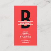 Carte de visite professionnelle QR avec monogramme (Devant)