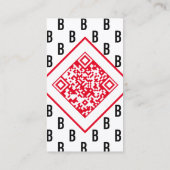 Carte de visite professionnelle QR avec monogramme (Dos)