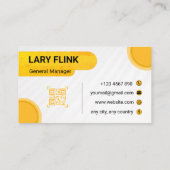 Carte de visite professionnelle QR Code (Dos)