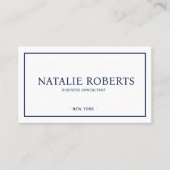 Carte de visite professionnelle QR Code bleu marin (Devant)