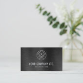 Carte de visite professionnelle QR Code en acier b (Debout devant)