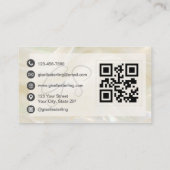 Carte de visite professionnelle QR Code en opale d (Dos)