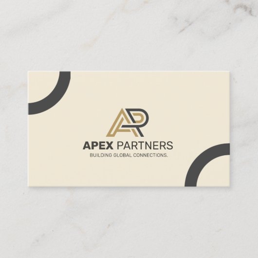Carte de visite professionnelle QR Code Luxe en Or (Devant)