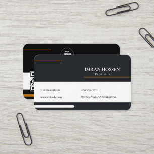 Carte de visite professionnelle QR code minimalist