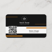 Carte de visite professionnelle QR code minimalist (Dos)