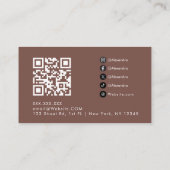 Carte de visite professionnelle QR Code minimalist (Dos)