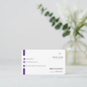 Carte de visite professionnelle qr code minimalist (Debout devant)