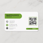 Carte de visite professionnelle QR code minimalist (Devant)
