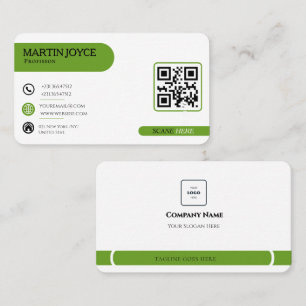 Carte de visite professionnelle QR code minimalist
