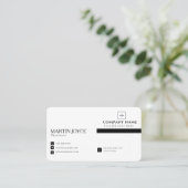 Carte de visite professionnelle QR code minimalist (Debout devant)