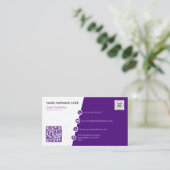 Carte de visite professionnelle QR Code moderne vi (Debout devant)