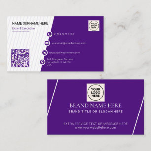 Carte de visite professionnelle QR Code moderne vi