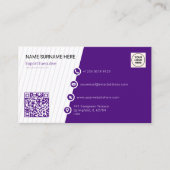 Carte de visite professionnelle QR Code moderne vi (Devant)