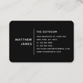 Carte de visite professionnelle QR Code noir et bl (Devant)