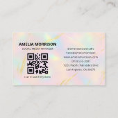 Carte de visite professionnelle QR Code Opale Mini (Devant)