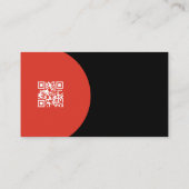 Carte de visite professionnelle QR Code Rouge et N (Dos)