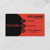 Carte de visite professionnelle QR Code Rouge et N (Devant)