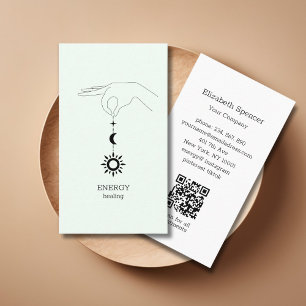 Carte de visite professionnelle QR-Code Soleil Lun