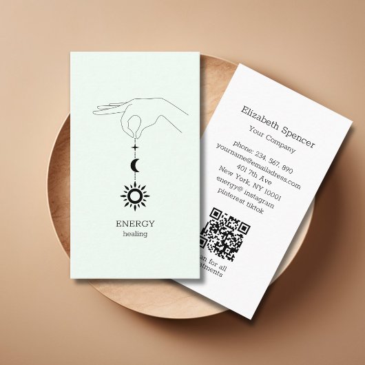 Carte de visite professionnelle QR-Code Soleil Lun