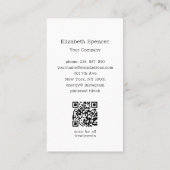 Carte de visite professionnelle QR-Code Soleil Lun (Dos)