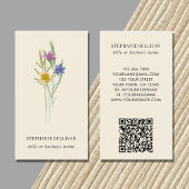 Carte de visite professionnelle QR Code Wildflower