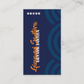 Carte de visite professionnelle QR moderne Navy & (Devant)