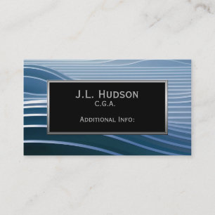 Carte de visite professionnelle rayures bleues mod