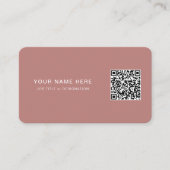 Carte de visite professionnelle rose gold avec cod (Devant)