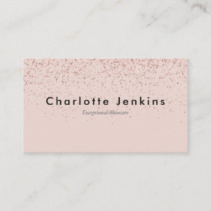 Carte de visite professionnelle Rose Gold Pailleté