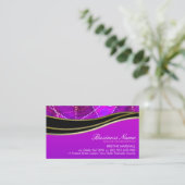 Carte de visite professionnelle Rose Violet Noir+O (Debout devant)