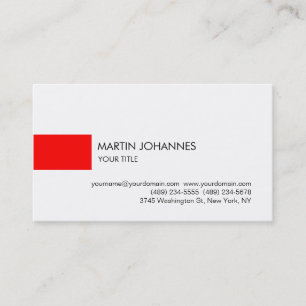Carte de visite professionnelle rouge et blanc mod