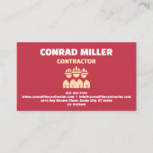 Carte de visite professionnelle rouge pour entrepr (Devant)