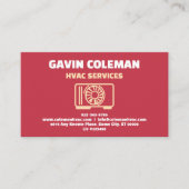 Carte de visite professionnelle rouge pour les ser (Devant)