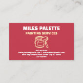 Carte de visite professionnelle rouge pour service (Devant)