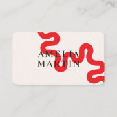 carte de visite professionnelle rouge simple moder (Devant)