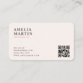 carte de visite professionnelle rouge simple moder (Dos)
