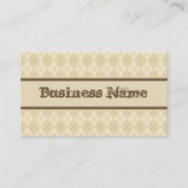 Carte de visite professionnelle rustique argyle (Devant)