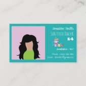 Carte de visite professionnelle sarcelle avec phot (Devant)
