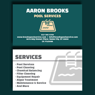 Carte de visite professionnelle sarcelle pour serv