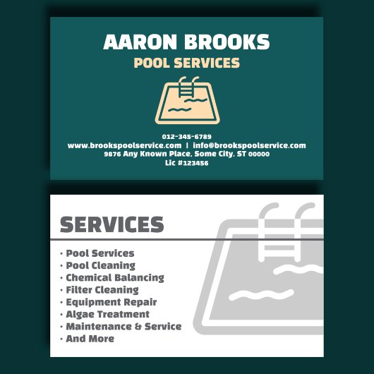 Carte de visite professionnelle sarcelle pour serv