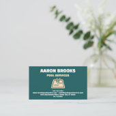 Carte de visite professionnelle sarcelle pour serv (Debout devant)