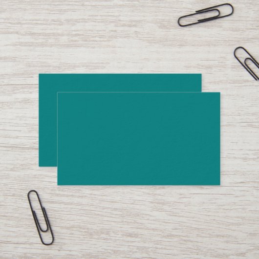 Carte de visite professionnelle sarcelle premium (Devant/Arrière en situation)