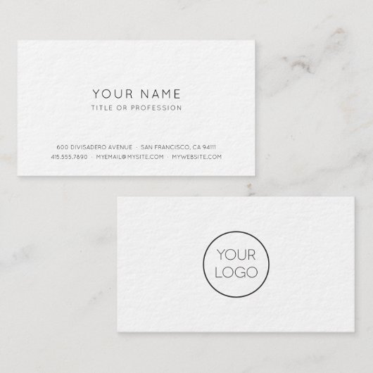 Carte de visite professionnelle simple (Devant / Derrière)