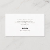 Carte de visite professionnelle simple avec code Q (Dos)