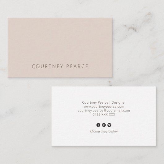 Carte de visite professionnelle simple avec code Q (Devant / Derrière)