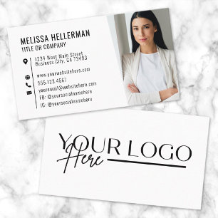 Carte de visite professionnelle simple avec logo p