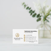 Carte de visite professionnelle simple blanche per (Debout devant)